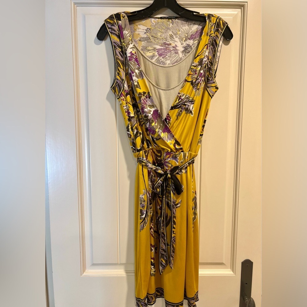 Elie Tahari Silk Multicolor Floral Dress, size Small. Like new.